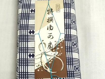 平和屋着物＊夏物　浴衣　反物　着尺　注染　菊五郎格子　綿　逸品　未使用　DABI8038we