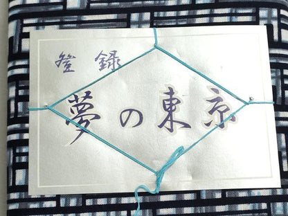 平和屋着物＊夏物　浴衣　反物　着尺　注染　変わり格子　綿　逸品　未使用　DABI8041we