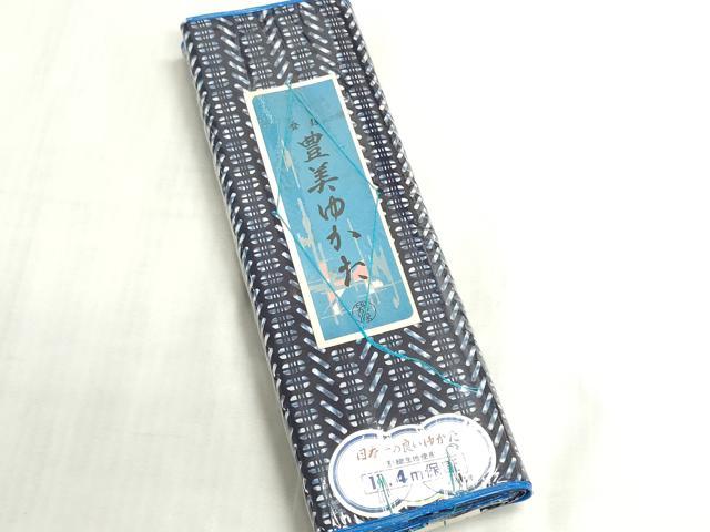 平和屋着物＊夏物　浴衣　反物　着尺　注染　横段文　綿　逸品　未使用　DABI8050we