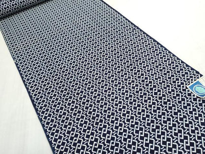 平和屋着物＊夏物　男性　浴衣　反物　着尺　注染　吉原繋ぎ　キングサイズ　綿　逸品　未使用　DABI8063we