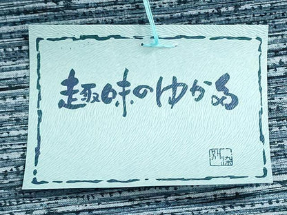 平和屋着物＊夏物　浴衣　反物　着尺　注染　横段文　綿　逸品　未使用　DABI8071we