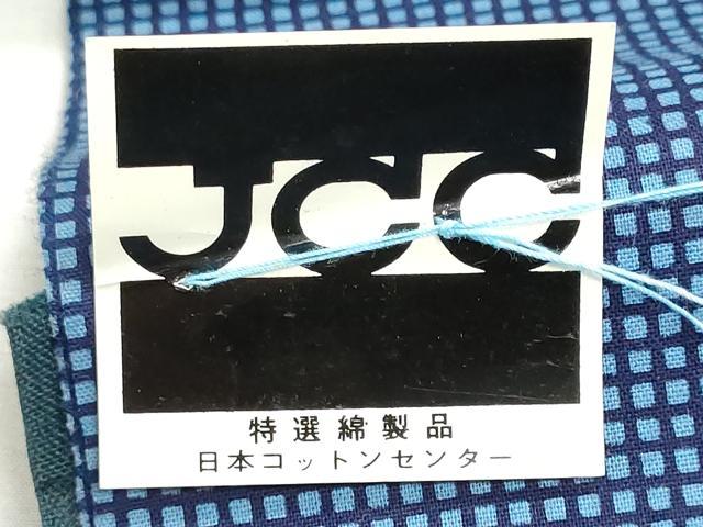 平和屋着物＊夏物　浴衣　反物　着尺　東京本染　注染　小珍染　格子　綿　逸品　未使用　DABI8084we
