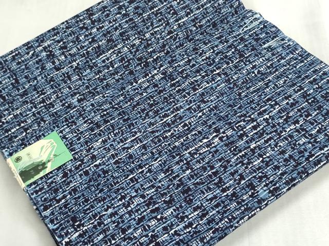 平和屋着物＊夏物　浴衣　反物　着尺　注染　変わり横段文　三越扱い　綿　逸品　未使用　DABI8091we