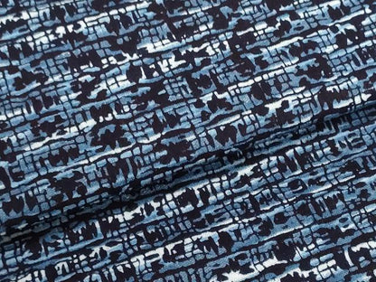 平和屋着物＊夏物　浴衣　反物　着尺　注染　変わり横段文　三越扱い　綿　逸品　未使用　DABI8091we
