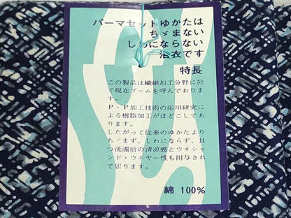 平和屋着物＊夏物　浴衣　反物　着尺　注染　抽象文様　綿　逸品　未使用　DABI8098we