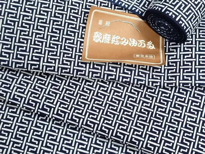 平和屋着物＊夏物　浴衣　反物　着尺　歌麿好み　注染　変わり格子　綿　逸品　未使用　DABI8113we