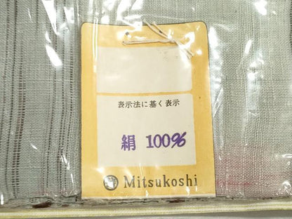 平和屋着物●上田紬　反物　着尺　霞文　三越扱い　証紙付き　逸品　未使用　DABI8209we