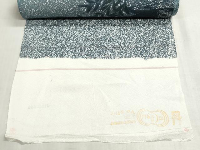 平和屋着物●付下げ　反物　着尺　共八掛付き　鴛鴦花文　たたき染め　逸品　未使用　DABI8210we