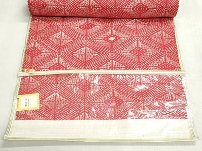 平和屋着物▼小紋　反物　着尺　菱文　三越扱い　逸品　未使用　DABI8221we