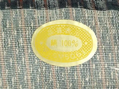 平和屋着物▼真綿紬　反物　着尺　縞　証紙付き　逸品　未使用　DABI8229we