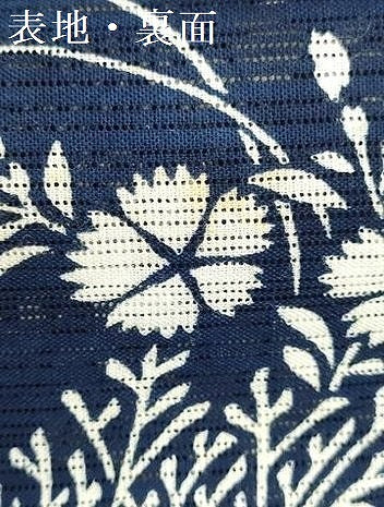 平和屋着物＊夏物　竺仙鑑製　浴衣　反物　着尺　綿絽　注染　草花文　証紙付き　綿　逸品　未使用　DABI8264we