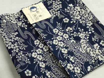 平和屋着物＊夏物　竺仙鑑製　浴衣　反物　着尺　綿絽　注染　草花文　証紙付き　綿　逸品　未使用　DABI8264we