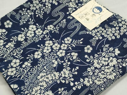平和屋着物＊夏物　竺仙鑑製　浴衣　反物　着尺　綿絽　注染　草花文　証紙付き　綿　逸品　未使用　DABI8264we