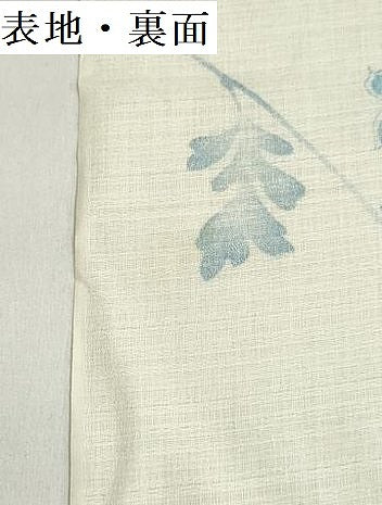 平和屋着物＊夏物　小紋・浴衣兼用　反物　着尺　草花文　さんび謹製　未使用　DABI8280we