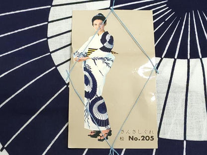 平和屋着物＊夏物　浴衣　反物　着尺　注染　番傘　綿　逸品　未使用　DABI8294we