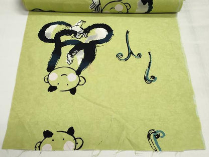 平和屋着物＊夏物　浴衣　反物　着尺　墨絵アーティスト　上田みゆき　注染　薇　唐子　綿　逸品　未使用　DABI8307we