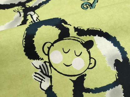 平和屋着物＊夏物　浴衣　反物　着尺　墨絵アーティスト　上田みゆき　注染　薇　唐子　綿　逸品　未使用　DABI8307we