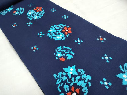 平和屋着物＊夏物　浴衣　反物　着尺　東京本染　注染　花丸文　綿　逸品　未使用　DABI8310we