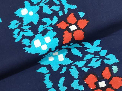 平和屋着物＊夏物　浴衣　反物　着尺　東京本染　注染　花丸文　綿　逸品　未使用　DABI8310we