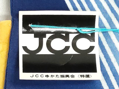 平和屋着物＊夏物　浴衣　反物　着尺　注染　千代染　草花文　綿　逸品　未使用　DABI8313we