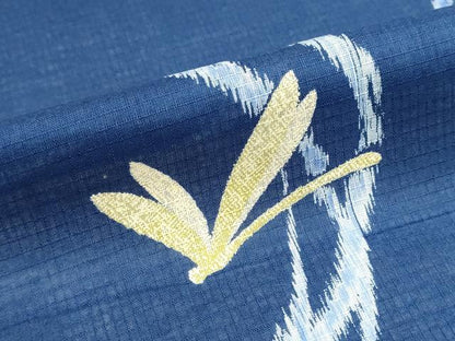 平和屋着物＊夏物　綿紅梅　浴衣　反物　着尺　蜻蛉　トンボ　綿　逸品　未使用　DABI8366we