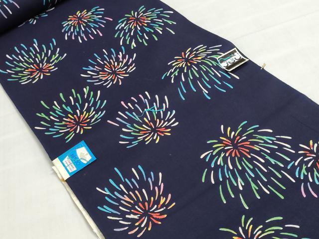 平和屋着物＊夏物　浴衣　反物　着尺　注染　蜻蛉　トンボ　綿　逸品　未使用　DABI8367we
