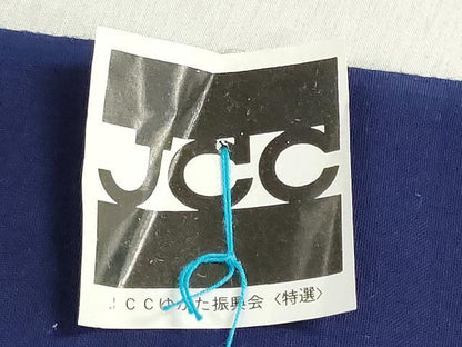 平和屋着物＊夏物　浴衣　反物　着尺　注染　鹿の子草花文　コーマ糸使用　綿　逸品　未使用　DABI8375we