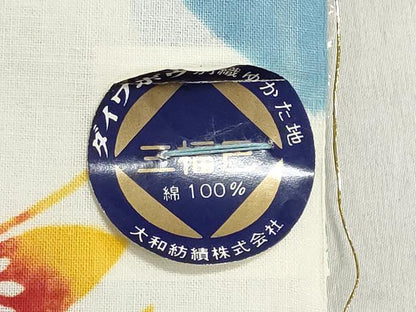 平和屋着物＊夏物　浴衣　反物　着尺　注染　舞蝶文　綿　逸品　未使用　DABI8384we