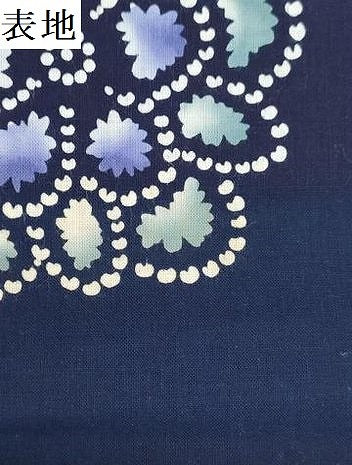 平和屋着物＊夏物　浴衣　反物　着尺　東京本染　注染　辨慶染　草花文　綿　逸品　未使用　DABI8386we
