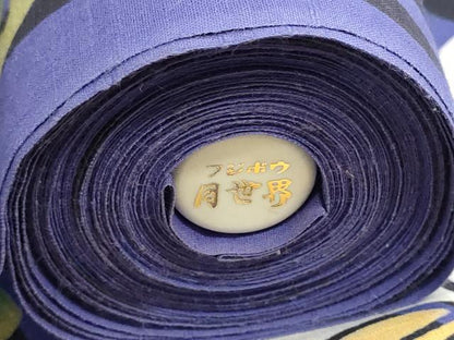 平和屋着物＊夏物　浴衣　反物　着尺　注染　草花文　綿　逸品　未使用　DABI8390we