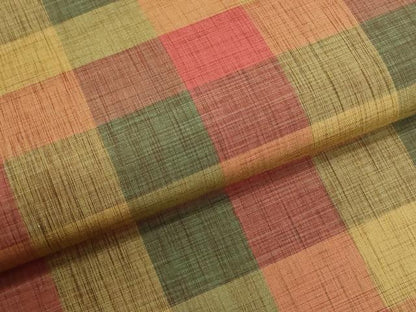 平和屋着物▼羽織・コート　ロングコート　雨コート　反物　羽尺　格子　逸品　未使用　DABI8219we