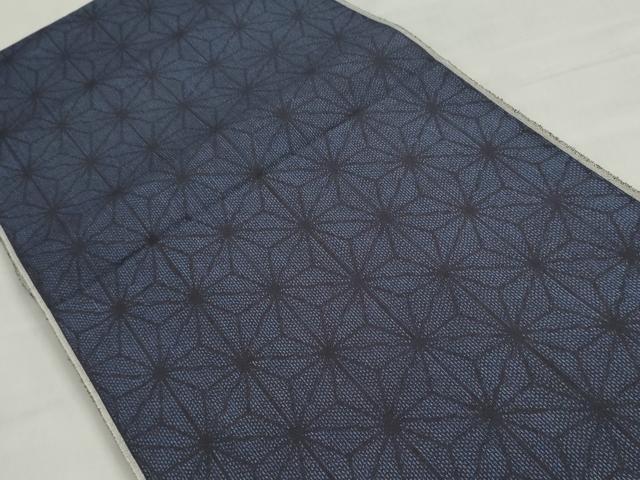平和屋着物▼結城紬　反物　着尺　麻の葉文様　証紙付き　逸品　未使用　DABI8464we
