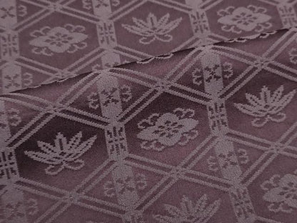 平和屋着物▼色無地　解き反物　着尺　蜀江花地紋　濃色　逸品　DABI8472we
