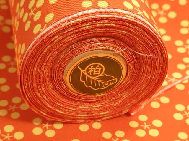 平和屋着物▼長襦袢　反物　着尺　梅鉢尽くし　逸品　未使用　DABI8501we