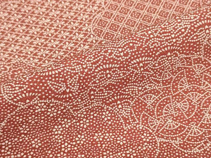 平和屋着物▼江戸小紋　反物　着尺　雲取り吉祥花文　松坂屋扱い　逸品　未使用　DABI8507we