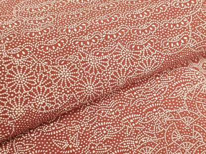 平和屋着物▼江戸小紋　反物　着尺　雲取り吉祥花文　松坂屋扱い　逸品　未使用　DABI8507we