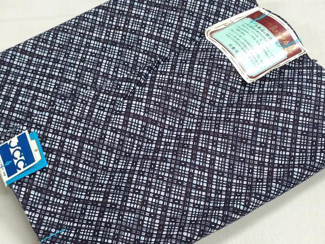 平和屋着物∴夏物　浴衣　反物　着尺　注染　格子　綿　逸品　未使用　DABI8509we