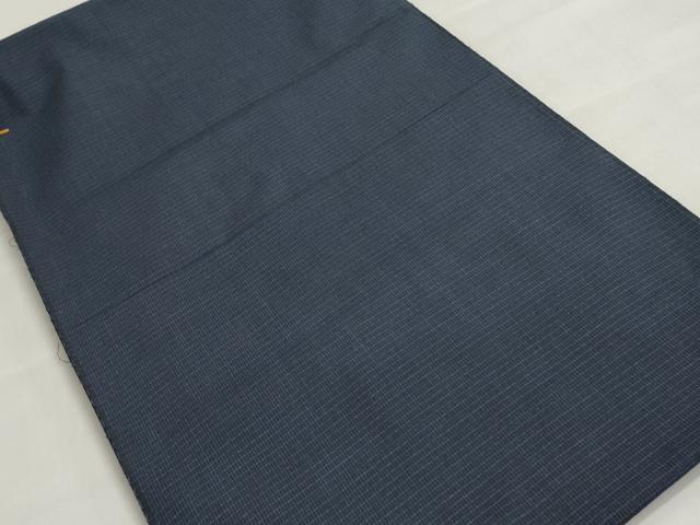 平和屋着物▼男性　大島紬　反物　着尺　アンサンブル　格子　キングサイズ　証紙付き　逸品　未使用　DABI8513we