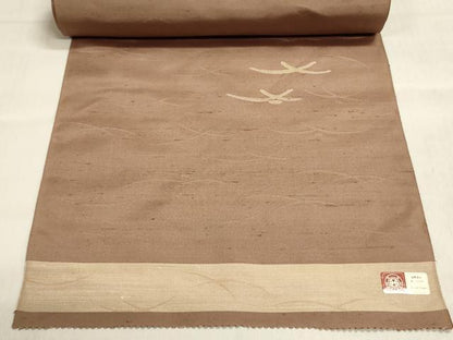 平和屋着物▼西陣　紬　反物　着尺　芝文　証紙付き　逸品　未使用　DABI8516we