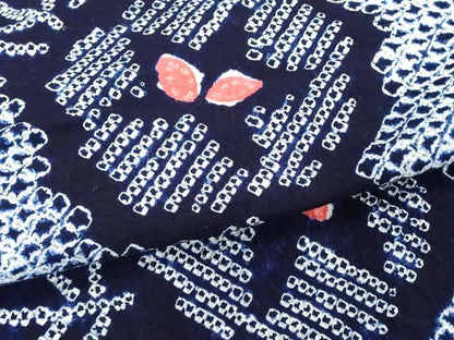 平和屋着物∴夏物　浴衣　有松鳴海絞り　朝顔　綿　逸品　DABI8522cd