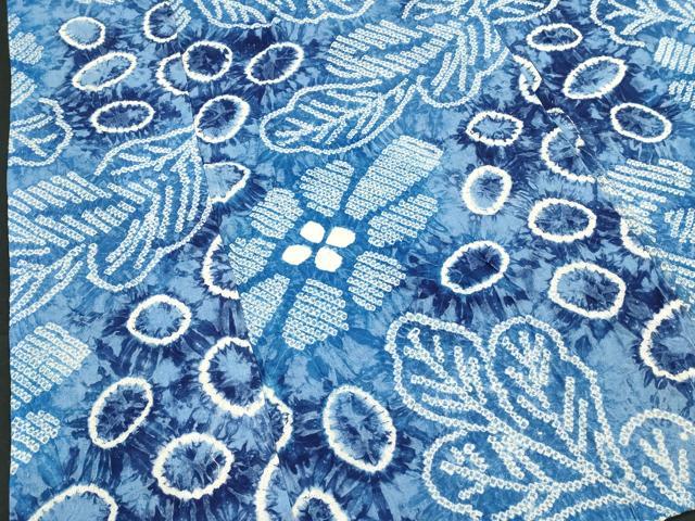 平和屋着物∴夏物　浴衣　有松鳴海絞り　舞花文　綿　逸品　DABI8543cd