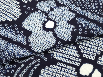 平和屋着物∴夏物　浴衣　有松鳴海絞り　舞花文　綿　逸品　DABI8551cd