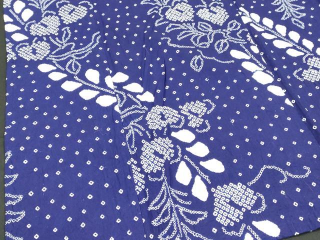 平和屋着物∴夏物　浴衣　有松鳴海絞り　藤花房　綿　逸品　DABI8553cd