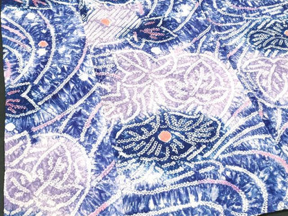 平和屋着物∴夏物　浴衣　有松鳴海絞り　流水花文　綿　逸品　DABI8560cd