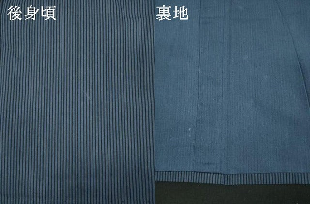 平和屋着物∴夏物　男性　世界的ファッションデザイナー　山本寛斎　kansaiブランド　浴衣　縞　日本製　綿　逸品　DABI8561cd