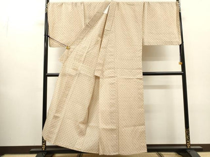 平和屋着物∴夏物　男性　浴衣　手縫い　格子　キングサイズ　綿　逸品　DABI8562cd