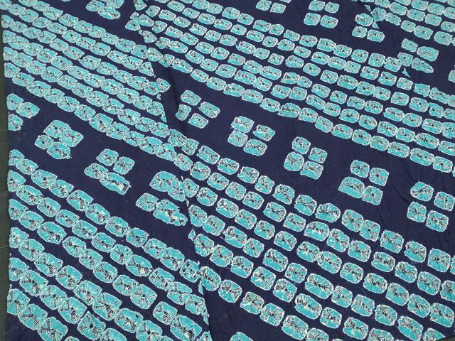 平和屋着物∴夏物　浴衣　有松鳴海絞り　斜線文　綿　逸品　DABI8569cd