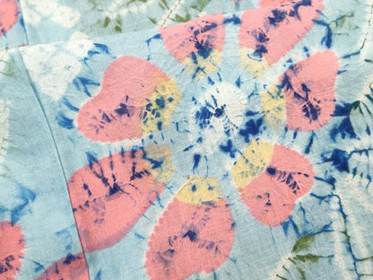 平和屋着物∴夏物　浴衣　有松鳴海絞り　草花文　綿　逸品　未使用　DABI8571cd