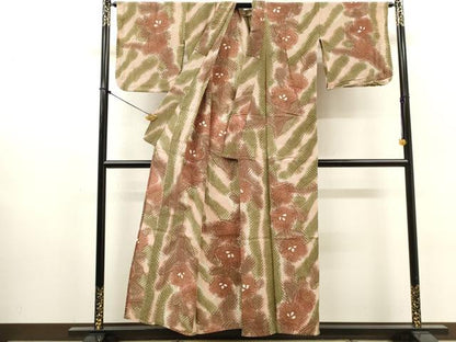 平和屋着物∴夏物　浴衣　有松鳴海絞り　花繋ぎ　綿　逸品　DABI8572cd