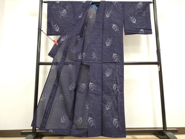 平和屋着物∴夏物　浴衣　綿絽　注染　手縫い　飛鳥文　綿　逸品　DABI8575cd